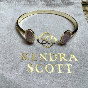 Kendra Scott Elton cuff bracelet. In gold and light purple
